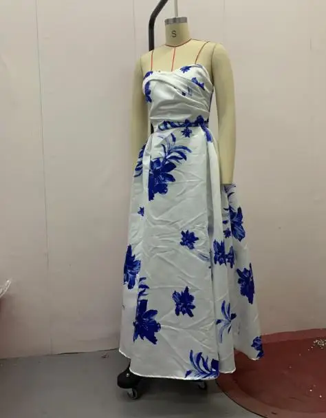 

Women's Sexy Printed Backless Dress 2025 New Slimming Design Fashion Wear Temperament Woman High Waist Bandeau A-Line Dresses