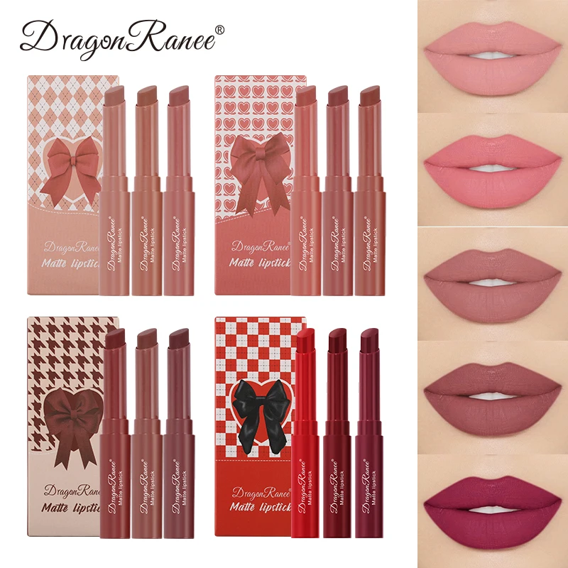 Juego de 3 lápices labiales brillantes, barra de brillo labial hidratante, juego de lápices labiales con brillo labial efecto húmedo y realzador