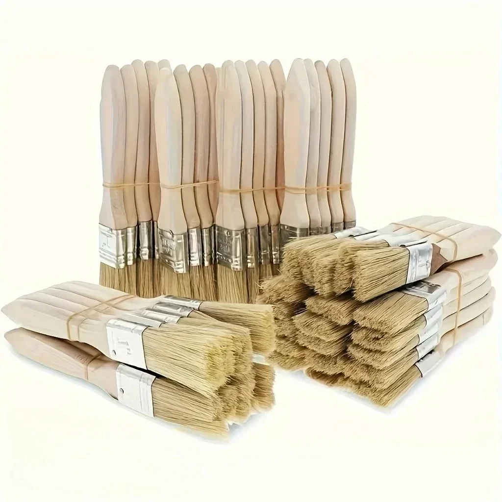 

mane brushes, (4-Pack) suitable for art, handicrafts, plastering, painting, glue application, wooden handles
