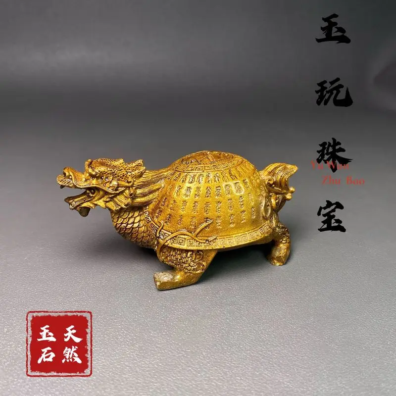 Antique Bronze Animal Turtle Ornament Home and Office, a Wealth-Attracting Gift for Business Opening, Decorative Item