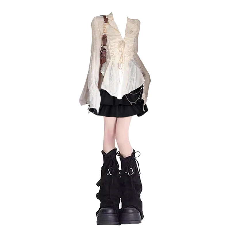 

Summer Travel Women's Set 2025 New Sle Vintage Desert Wind ort Skirt And irt Two-Piece Set Spicy Girl Faion Outfit