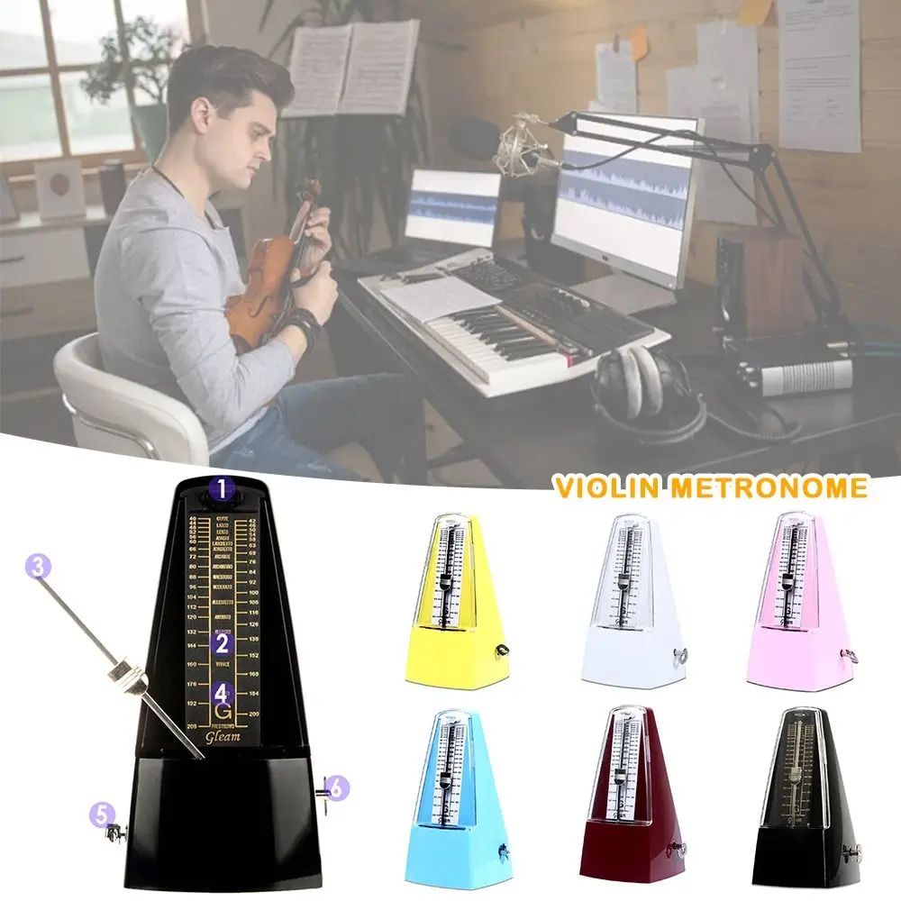 Plastic Mechanical Metronome Universal Musical Accessories Piano Metronome Musical Instrument Practice Guitar Metronome