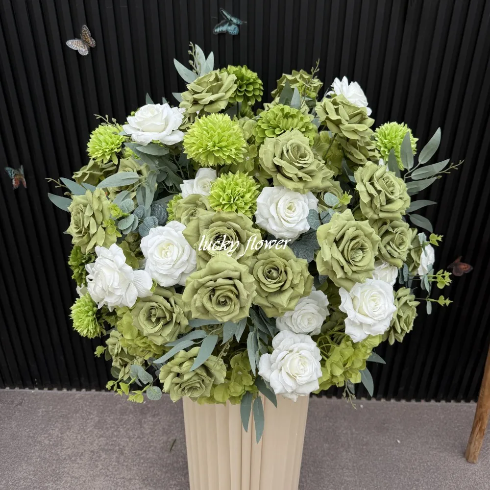 

Luxury Colorful Artificial Flower Ball Wedding Decor Table Centerpieces Flower Decor Accessories Floral Arrangement Event Props