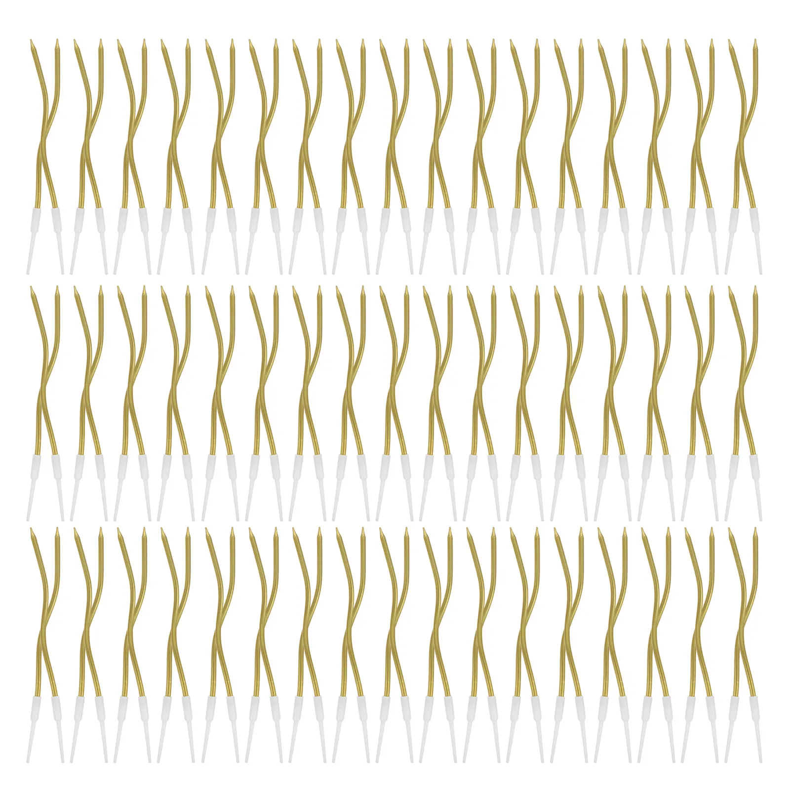 

120 Pcs Birthday Cake Candles Celebration Top Bakery Crafts Ornament Golden for