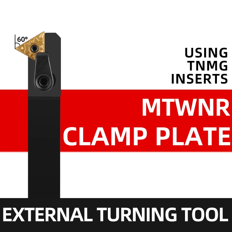 

Portaherramientas de torneado externo DINGRUI MTWNR1616H16 MTWNR2020K16 MTWNL2525M16 TNMG 160408 Insertos de carburo Herramienta
