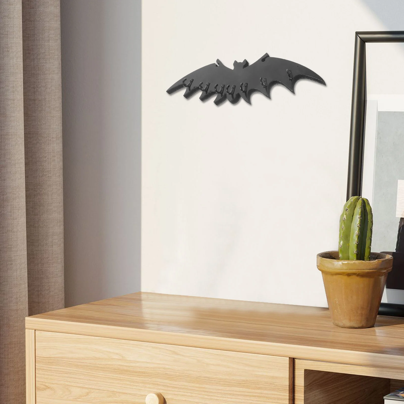 

Bat Key Hook Coat Rack Modern Home Decor Household Wall Towel Clothes Hooks Mount Wooden