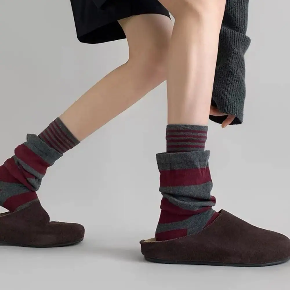 Kaos Kaki Rajut Berongga Baru, Bernapas, Hangat, Model Panjang Bertumpuk, Kasual, Gaya Harajuku, Kaos Kaki Setengah Betis untuk Wanita dan Remaja Putri