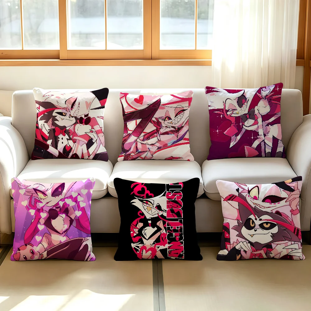 H-Hazbin H-hotel Angel Dust Personalized cushion cover Comfortable Decorative For Bedroom Living room Dormitory Picnic and