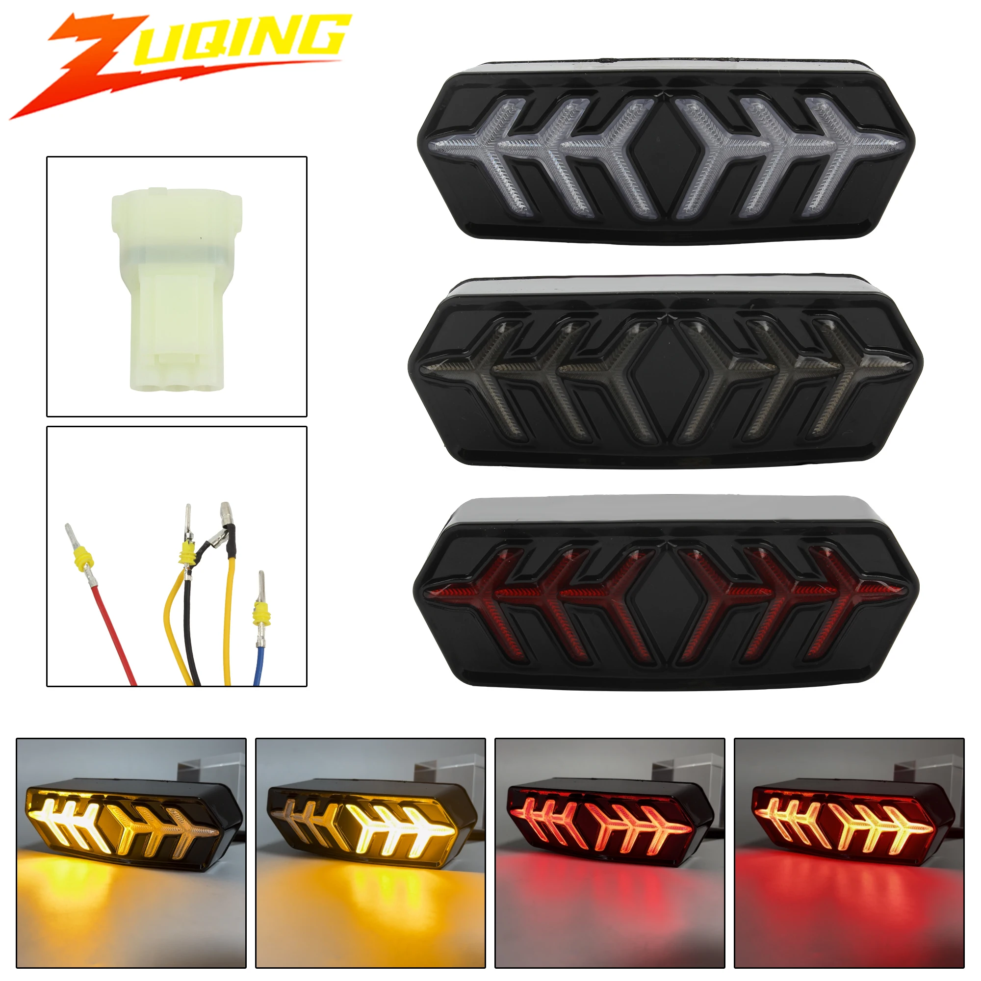 

For Honda GROM MSX125 CBR650F Motorcycle LED Running Turn Tail Light Motocross Lamp Taillight Moto Parts 12V