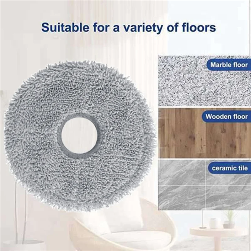 B58B-Microfiber Mop Pads For Cecotec Conga 9990 AI/ 9590/Conga 10090 AI Spin Revolution Ultra Power Home Vacuum Cleaner Accessor