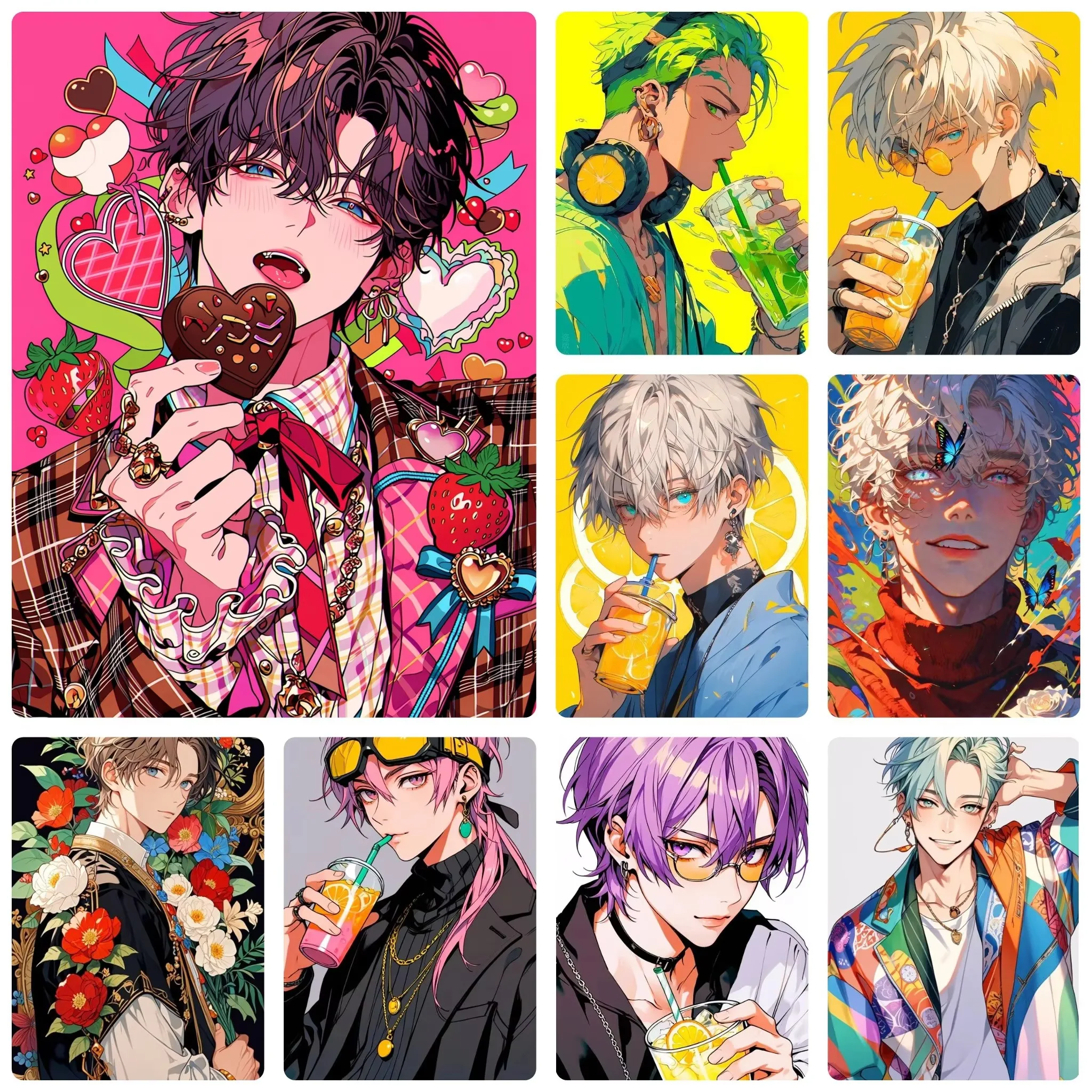 Mens Fashion Young - Diamond Painting Anime Handsome Young Man