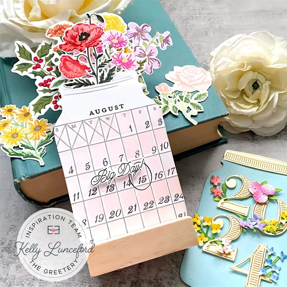 July Summer New 2024 Birth Month Blooms Q4 New Metal Cutting Dies Stamps Stencil For Scrapbooking Decoration Embossing DIY Card