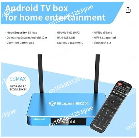 New Superbox 5S Android 9.0 Smart Box 4GB 64GB Hot in USA Canada Mexico Latin PK Superbox S2 Pro Elite Life Time