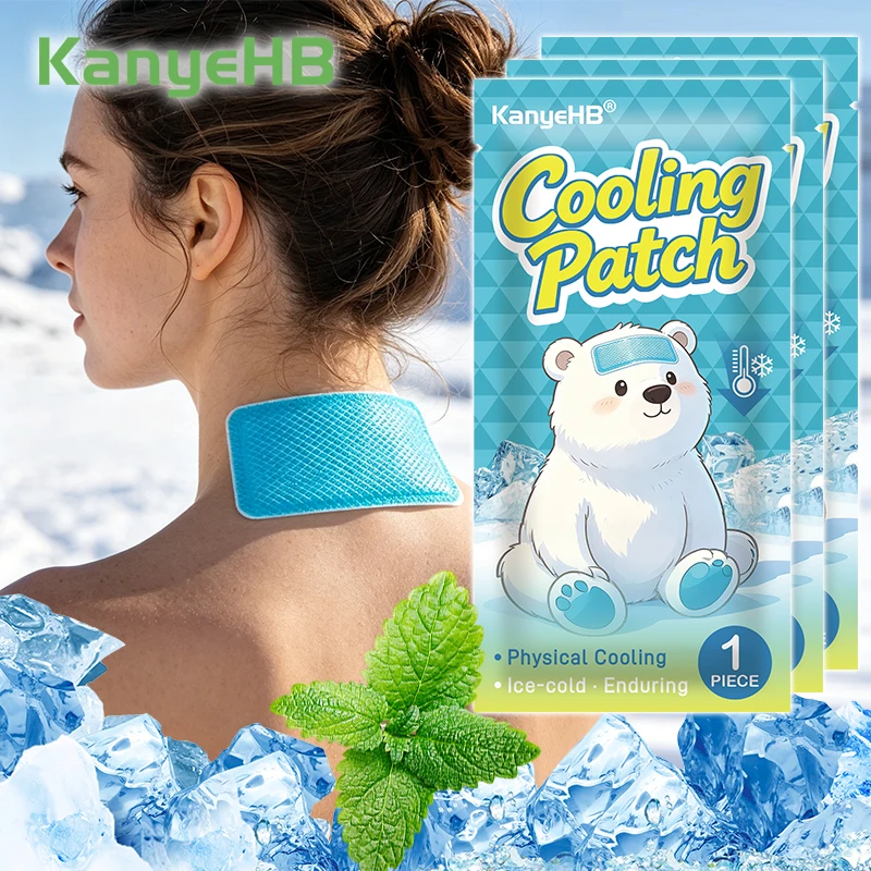 3Pcs Cooling Gel Patches Summer Heat Dissipation And Cooling Multi-functional Ice Patch Relieve Fever Pain And Discomfort A2713