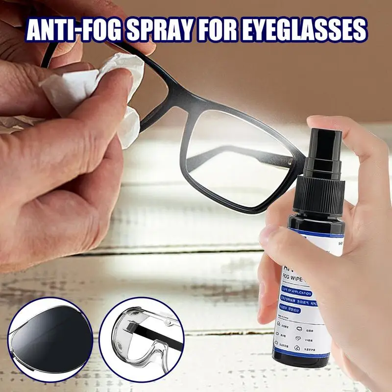 Anti Fog Glasses Spray 30ml Lens Cleaner Spray Defogger Anti-Fog Agent For Clear Sight Long Lasting Defogger Spray For Camera