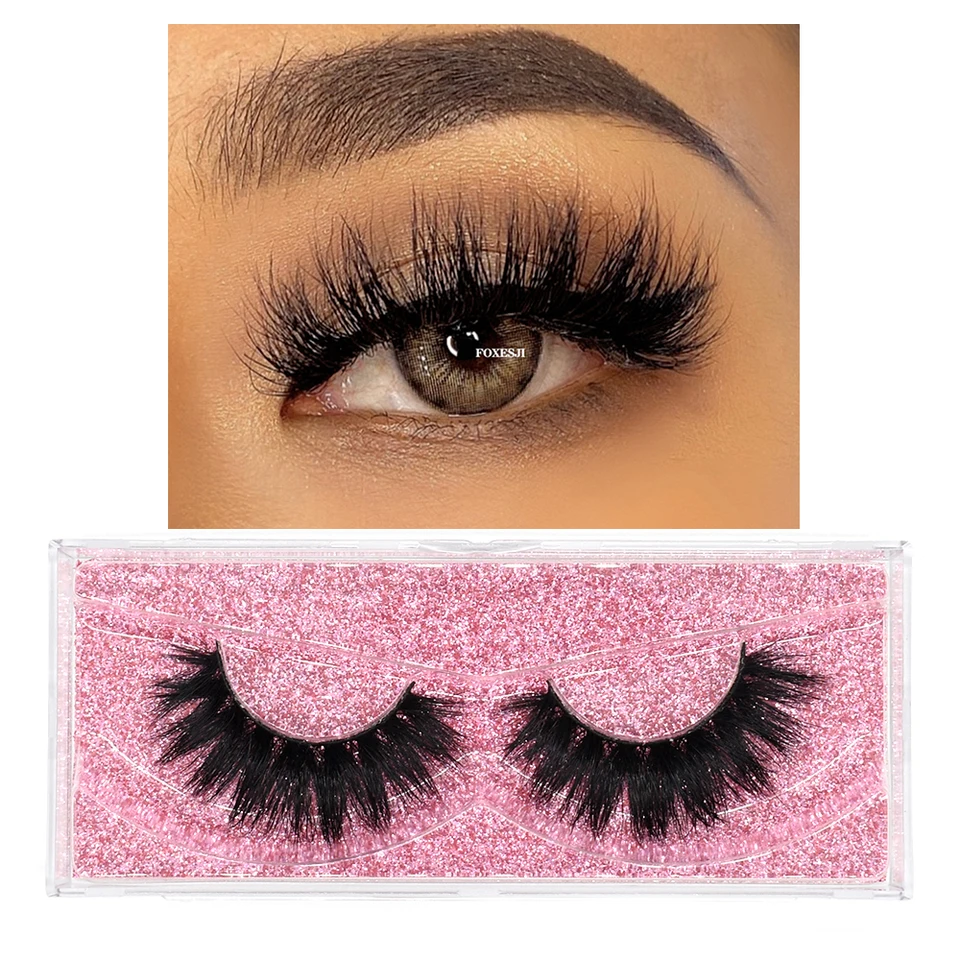 Pestañas de visón 3D esponjosas, extensiones de pestañas de volumen, tira completa natural, postizas de visón al por mayor, maquillaje 3