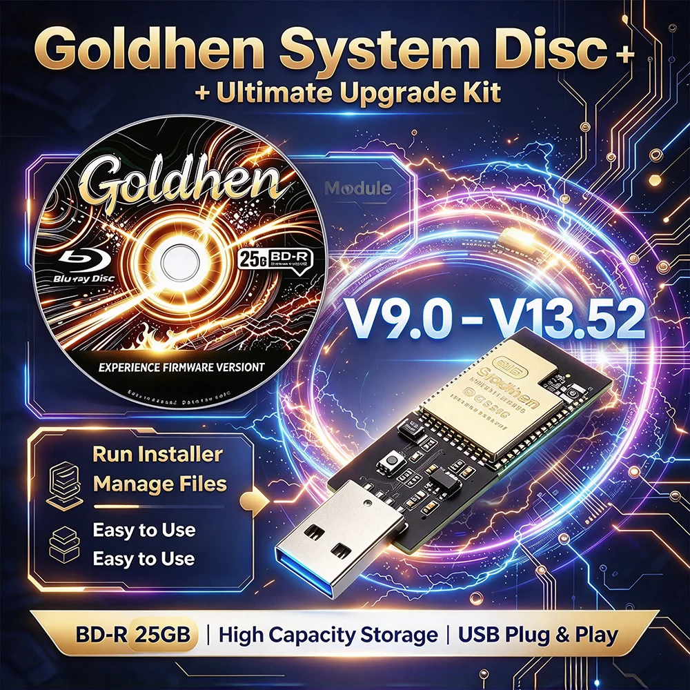 Jailbreak Gold Disc 12.52 for PS4 Latest Firmware Supported Bootable Eject Payload Homebrew Backup Games