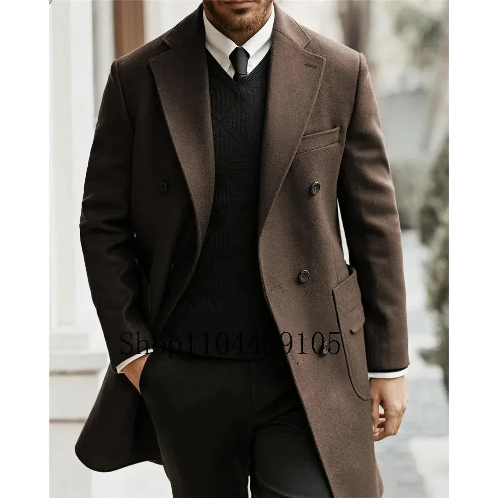 Men's Slim Fit Jacket Jacket，Long Trench Coat，Ideal for Business Meetings，all Kinds of Formal Occasions,Coat Customization