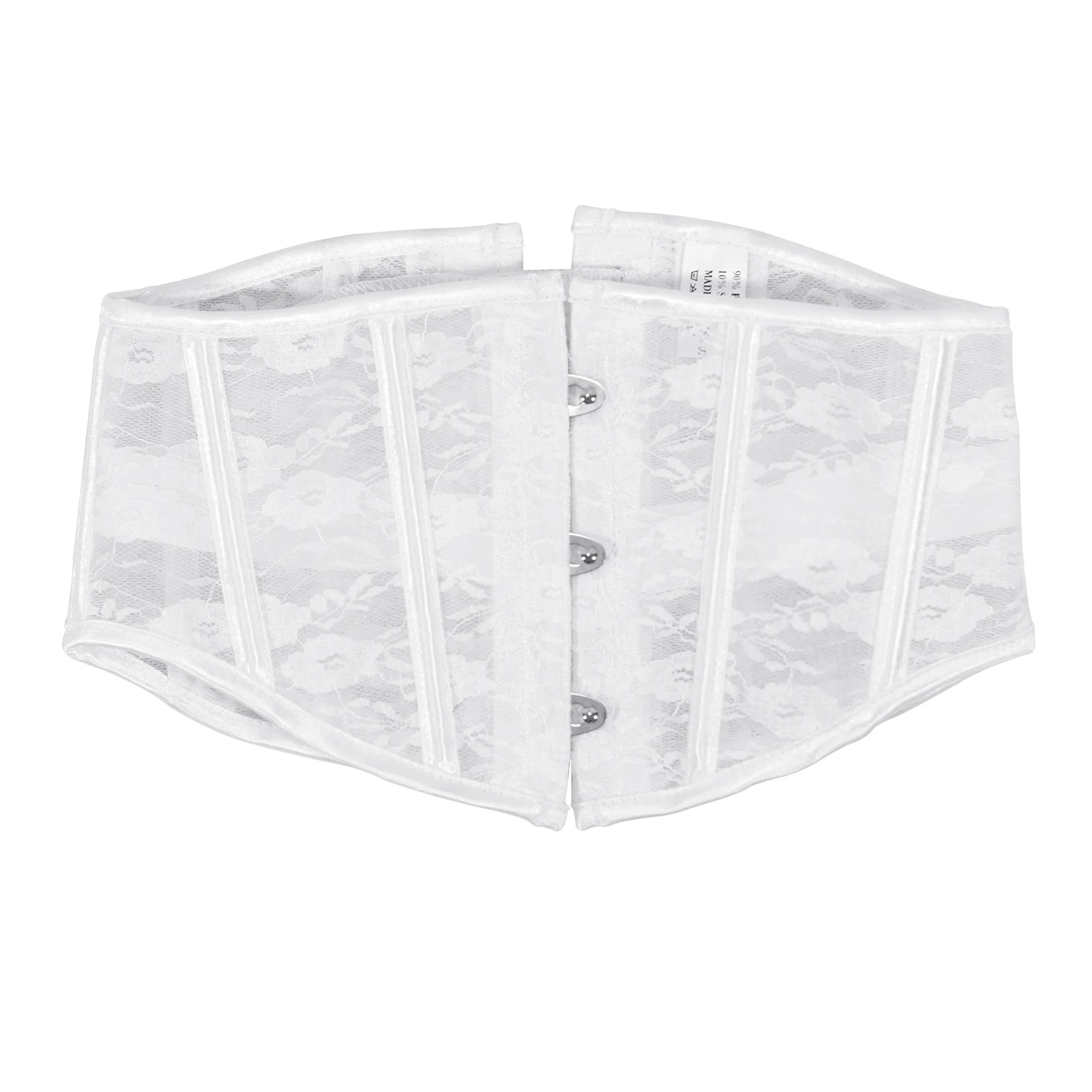 Lace Breathable Corset Lolita Outerwear Waist Trainer with 3-Hook Steel Boning for Tummy Control And Body Shaping
