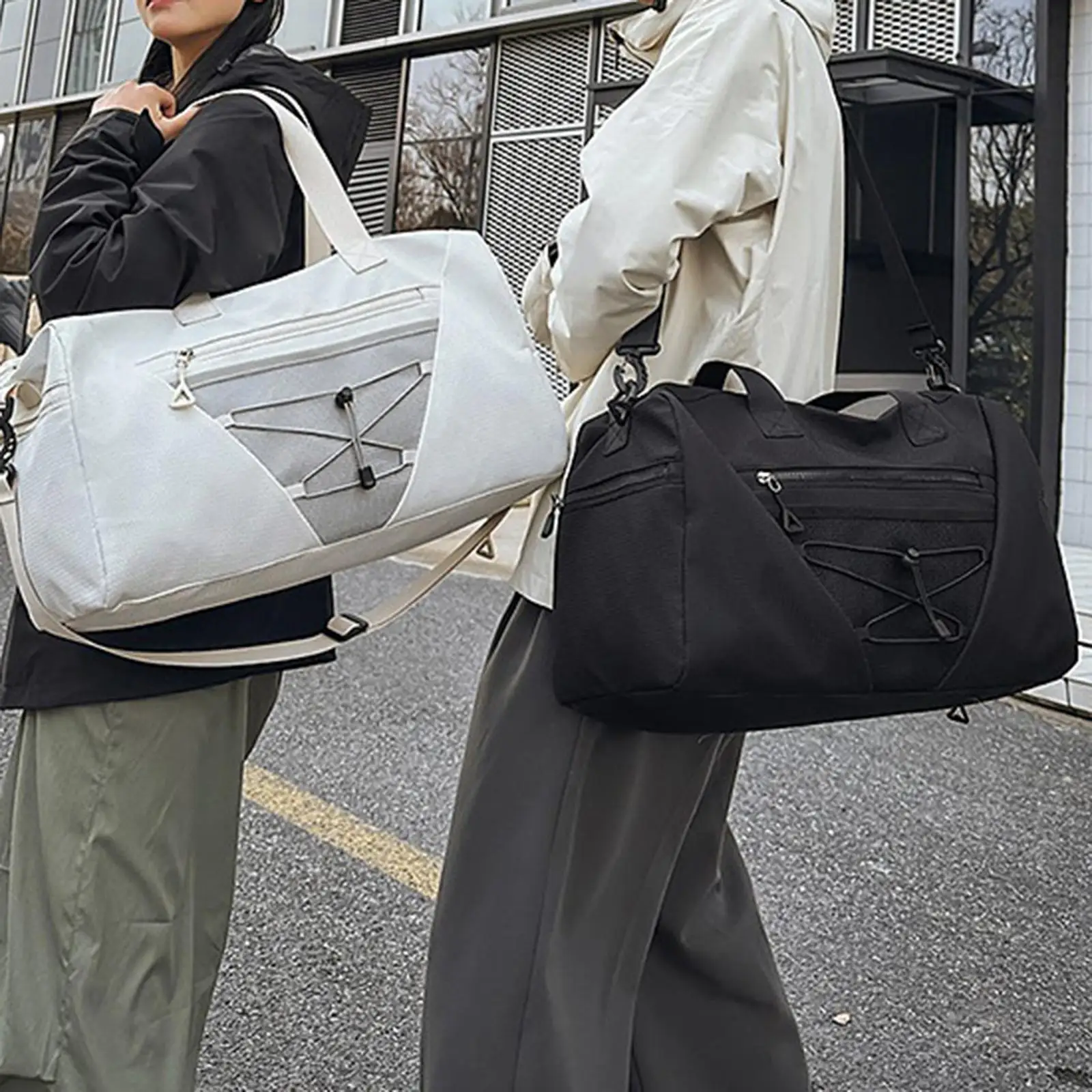 

Duffle Bag Sports Yoga Fitness Backpack with Shoe Compartment Outer Pocket Weekender Bag Gym Equipment for Travel Sports