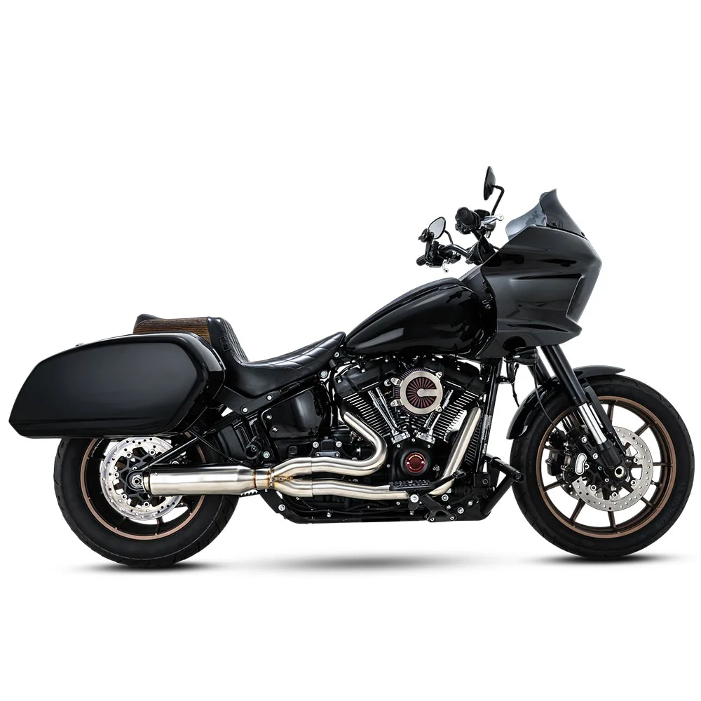 Stainless Steel Motorcycle Exhaust System 2-into-1 Slip on Exhaust Pipes Compatible forTouring 2017-2023