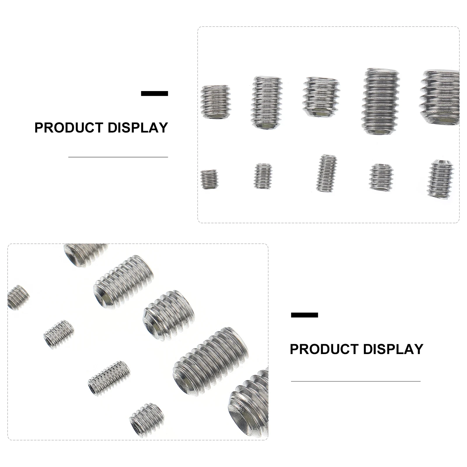 

300Pcs Stainless Steel Socket Set Screws Hex Allen Head Cup Point Screw Assortment Kit for Industrial DIY Fixing Applications