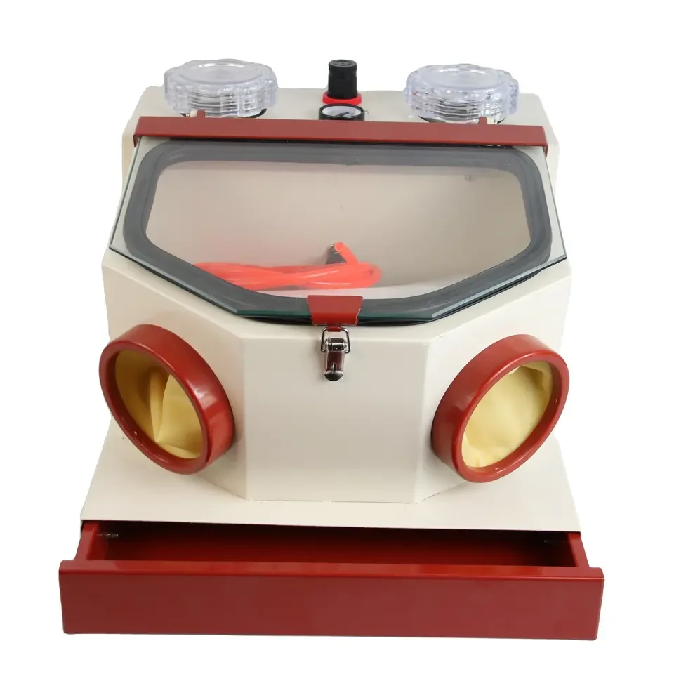 Factory Directly Twin Pen Sandblaster With Drawer For Dental Laboratory