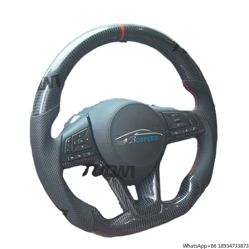 

Twill Carbon Fiber Steering Wheel Car Steering Wheel For Nissan X-trail Qashqai Rogue Sport Rogue Altima Versa GTR R35