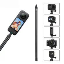 Bastão de selfie de fibra de carbono 3m para insta360 x 4/5/one/rs, bastão de selfie de liga de alumínio para gopro hero 11 10 9 8 dji osmo ação