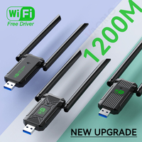 VAORLO Dual Band 1200Mbps WiFi USB Adapter 2.4G+5Ghz Wi-Fi Dongle Receiver USB3.0 High-Speed Wireless Network Card For PC/Laptop