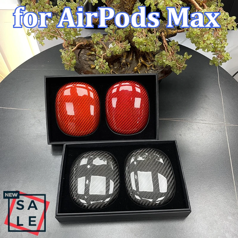 

Carbon Fiber Phone Case for Apple for AirPods Max Ultra-thin Glossy Matte Headphone Protective Full Cover