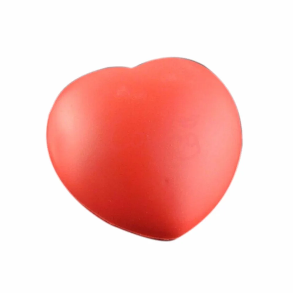 1pcs Small Heart Shaped Stress Relief Ball Squeeze Elastic Rubber Soft Foam Ball Heart Shaped Exercise Stress Relief Ball Toys
