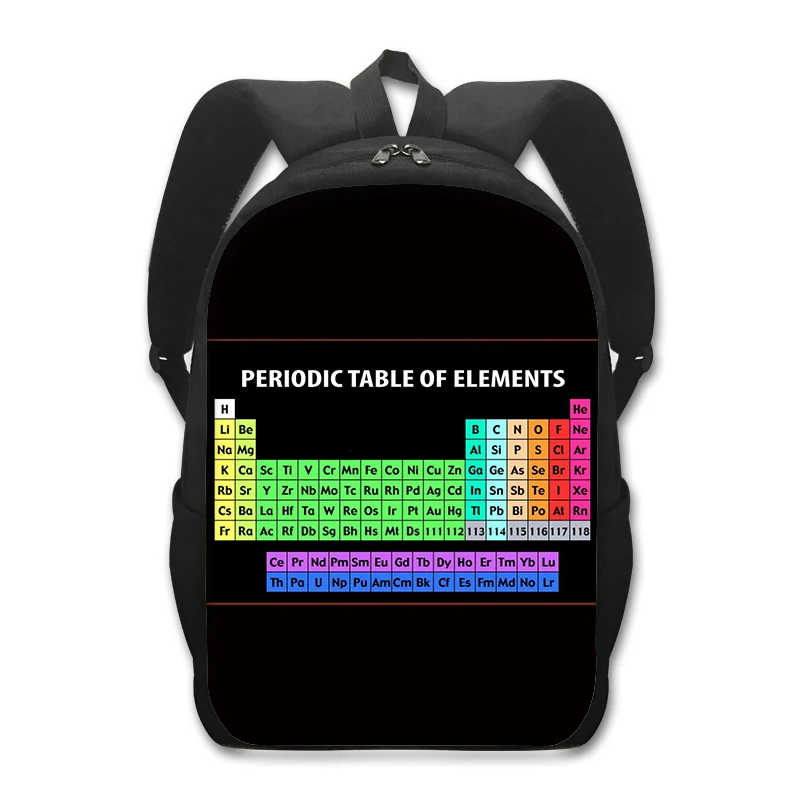 

Periodic Table of Elements Print School Backpack for Teenager Boys Girls travel Daypack Children School Bags Chemistry Rucksack