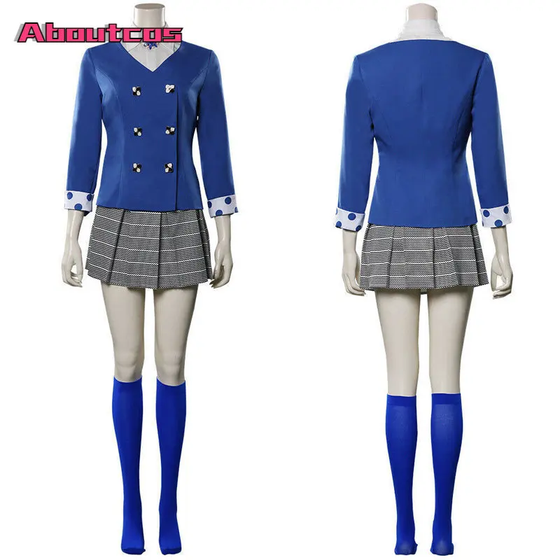 Aboutcos Movie Heathers The Musical-Veronica Sawyer Cosplay Costume Uniform Skirt Outfits Halloween Carnival Costumes