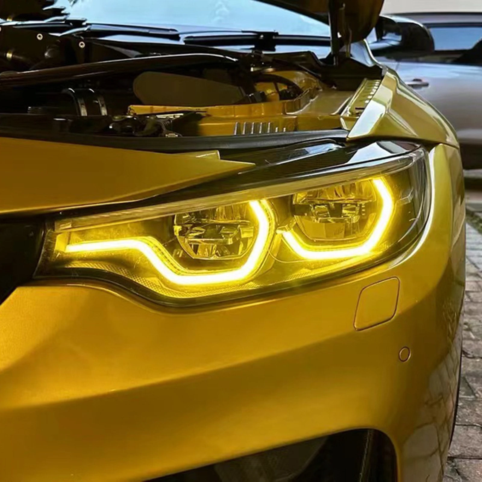 BMW 4シリーズ用DRL LEDデイタイムランニングライト,ヘッドライト,f80,f82,f83,lci,m3,m4,cls,2018-2020