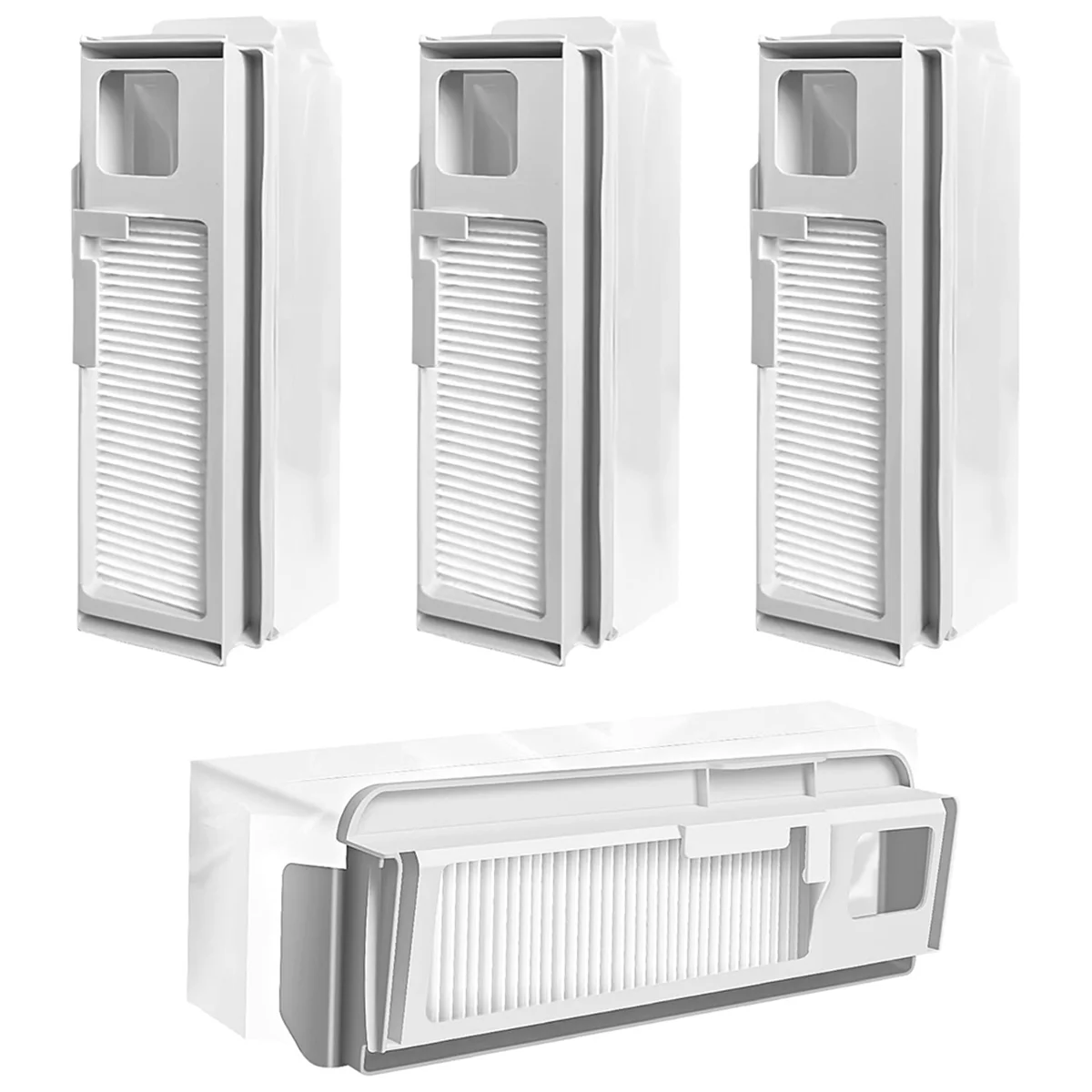 4 упаковки одноразовых мешков для пыли с HEPA-фильтром для робота-пылесоса NARWAL Freo X Ultra, большой мешок для пыли объемом 1 л.