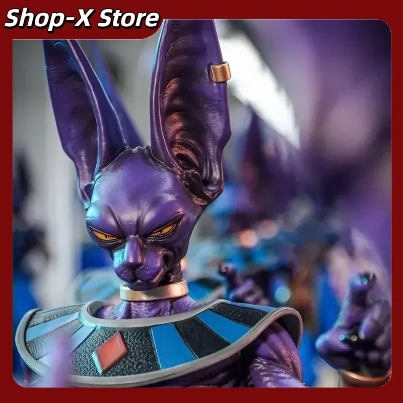 Figura de Dragon Ball Beerus, escala 1/50, 53cm, estatua de coleccionista de Dios de la destrucción, regalo de modelo coleccionable de Anime con Base