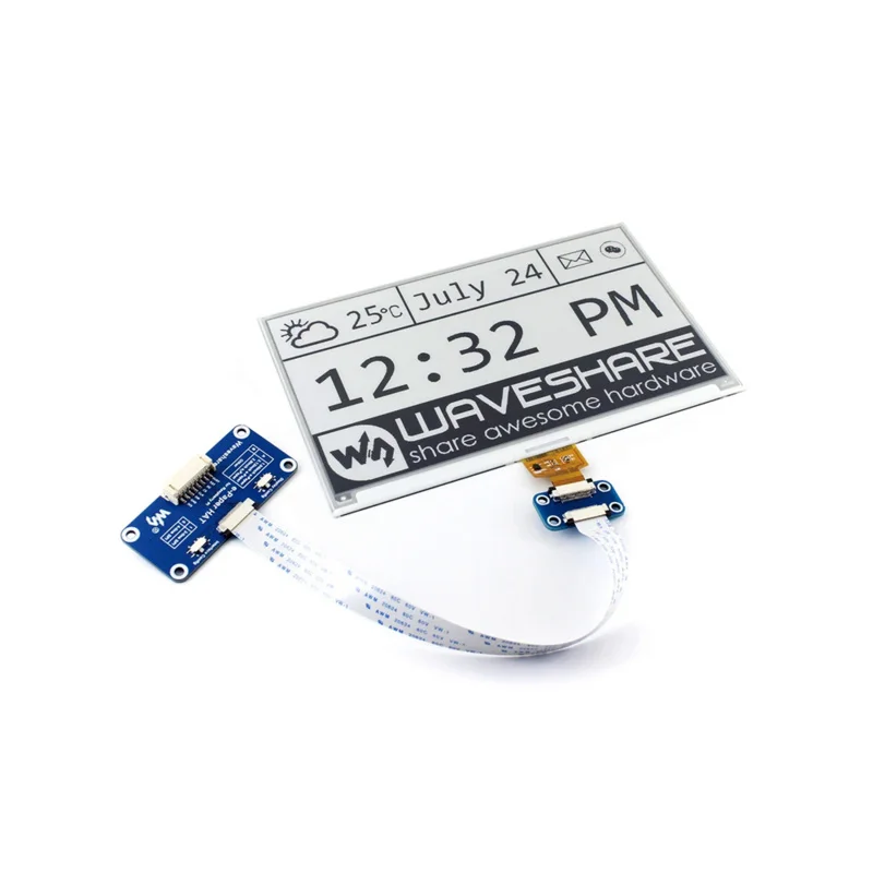 Pantalla Epaper Eink de 7,5 pulgadas, Kit de expansión para RPI, Raspberry Pi 0, Zero 2, 3B, 3, 4, modelo B, 5, extensión