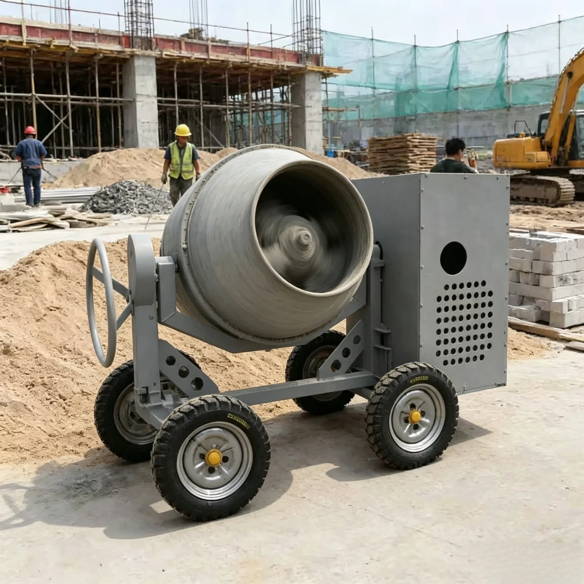 Concrete Mixer Small - YG Customized Concrete Mixer Drum Tilted