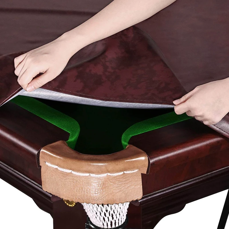 8Ft Leather Pool Table Pool Table Dust Cover Pool Table Cover Rain-Proof Uv-Proof Cover American Cover Cloth Cover