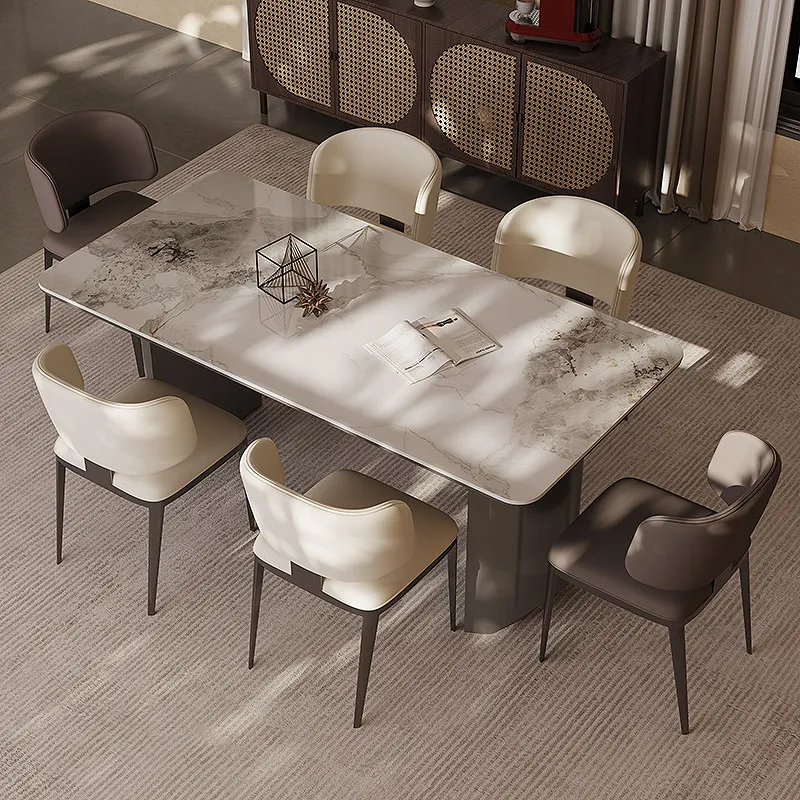 Luxury Square Dining Tables Modern Italian Long Living Room Dining Tables Home Restaurant White Meuble De Cuisine Furniture