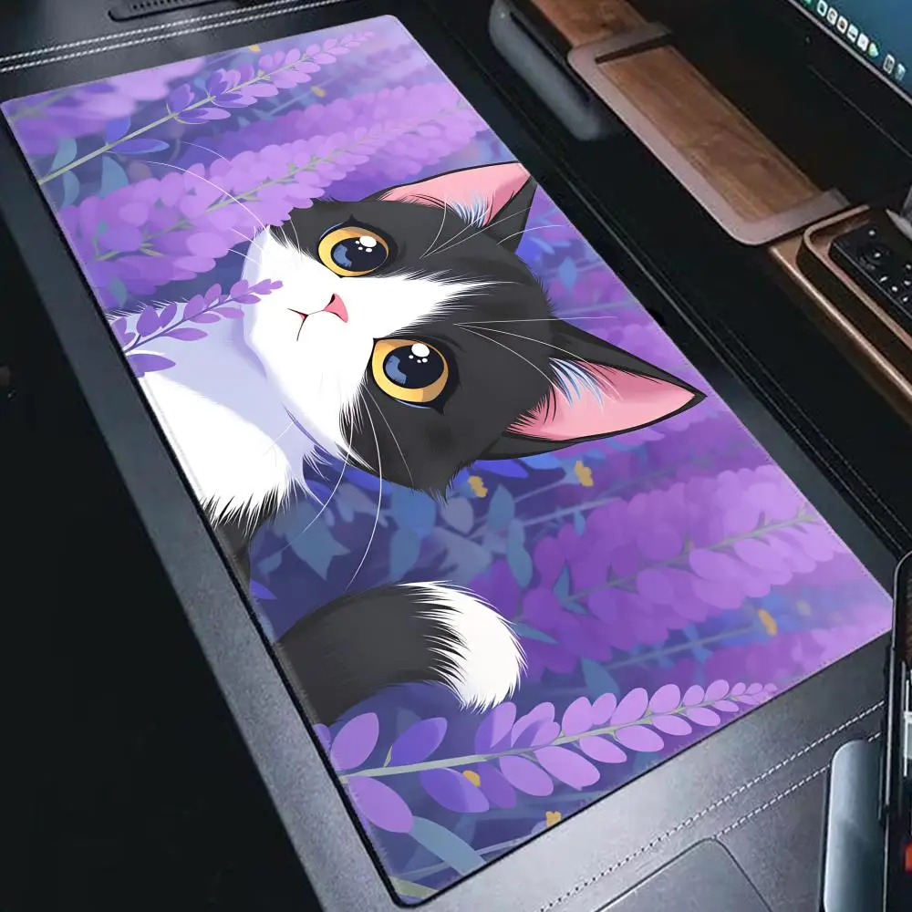 

HYBXAXC Office Mouse Pad Gaming Accessories Cute Cow Cat Mouspad Computer Mousepad Gamer Mausepad Deskmat Desktop Mat