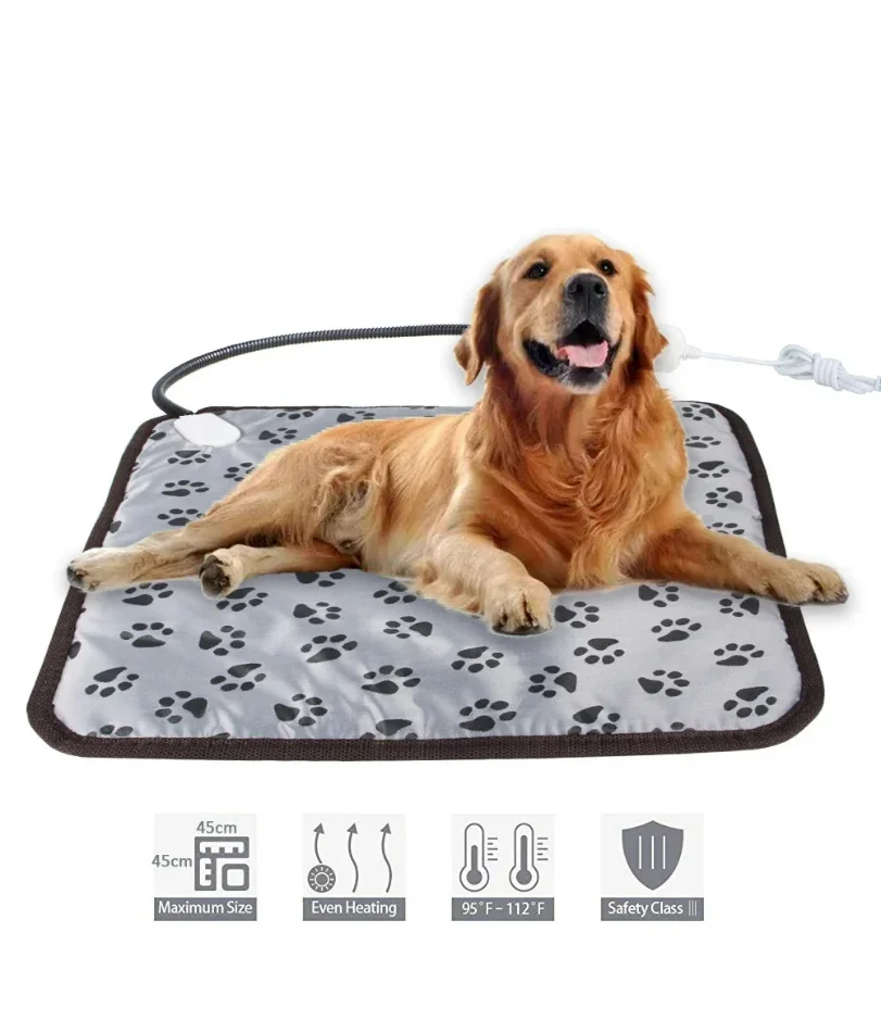 

Winter Dog Bed Pet Dog Cat Heating Pad Indoor Warming Mat 45*45cm Waterproof Warmer Pet Mat Bed for Dogs Cats