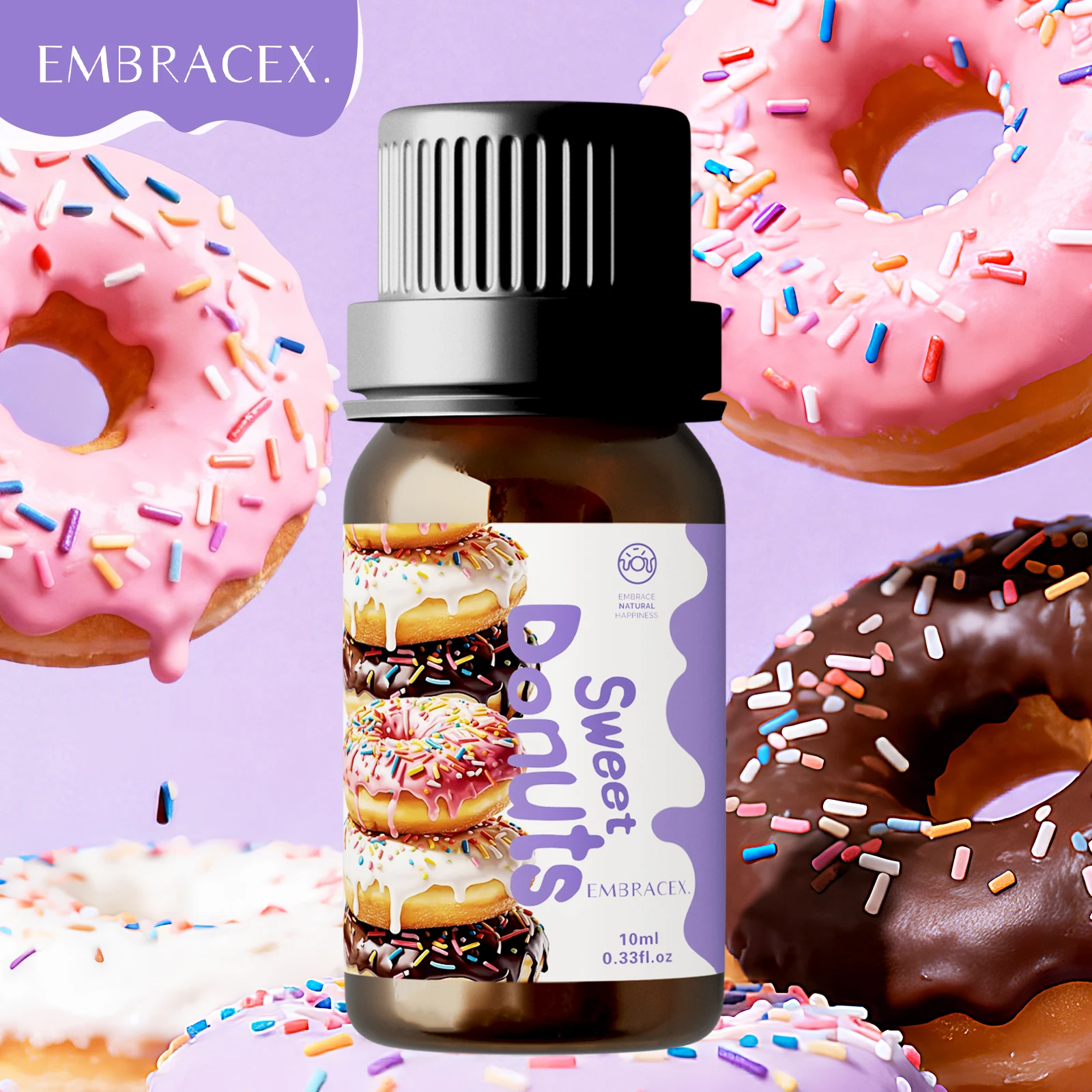 

10ml Sweet Donuts Essential Oil Aroma Diffuser Delicious Fragrance Candle Making Gift To Friends Air Freshener