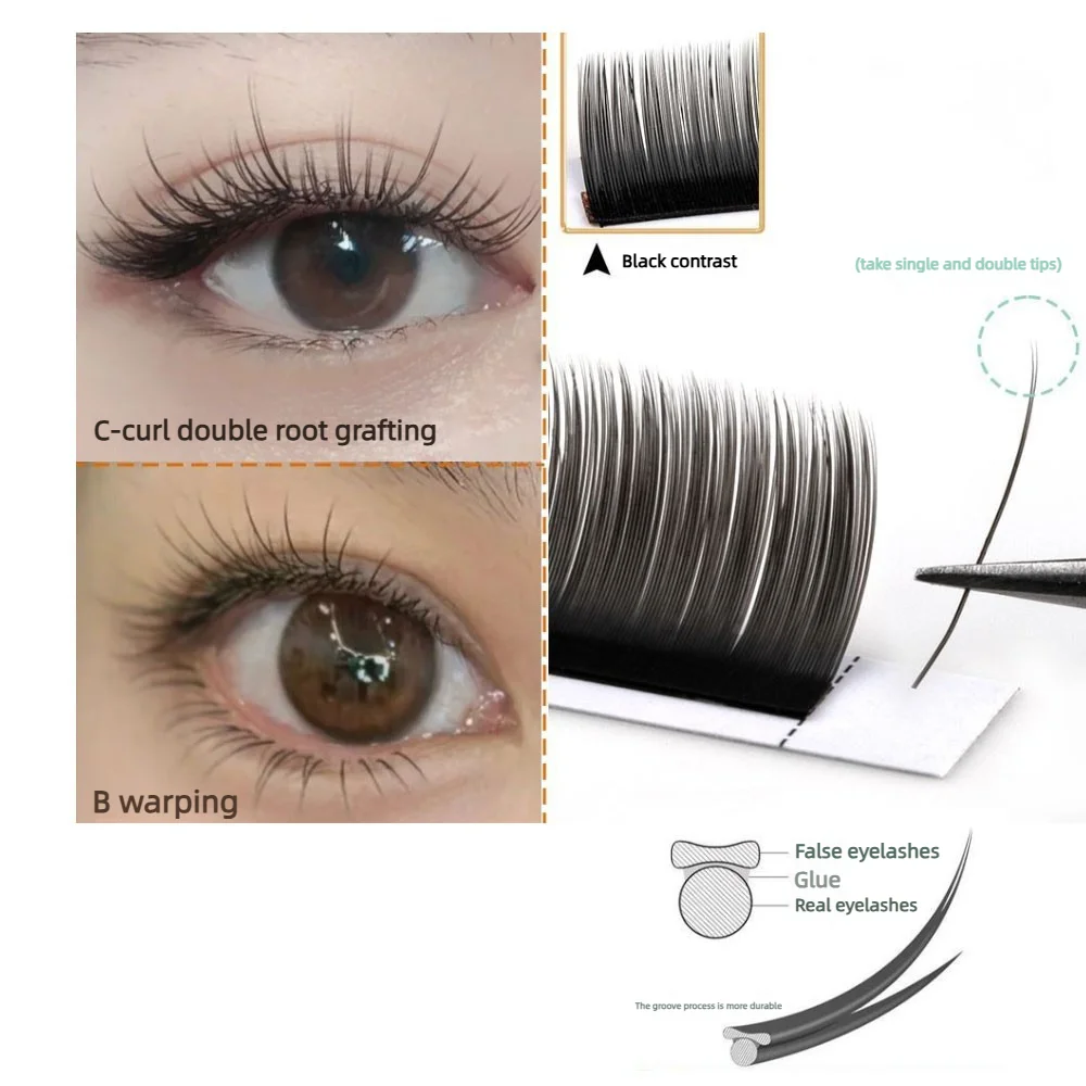 cilios-posticos-ultrafinos-cinza-cha-012mm-curvatura-b-c-d-ultra-macios-aparencia-natural-ideal-para-iniciantes-extensoes-de-cilios-individuais-matte