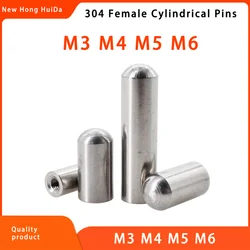 M3 M4 M5 M6 Dowel Inner Thread Screw Nut 304 Stainless Steel Single Round Head Cylindrical Pin Positioning Pin Hardware Fastener