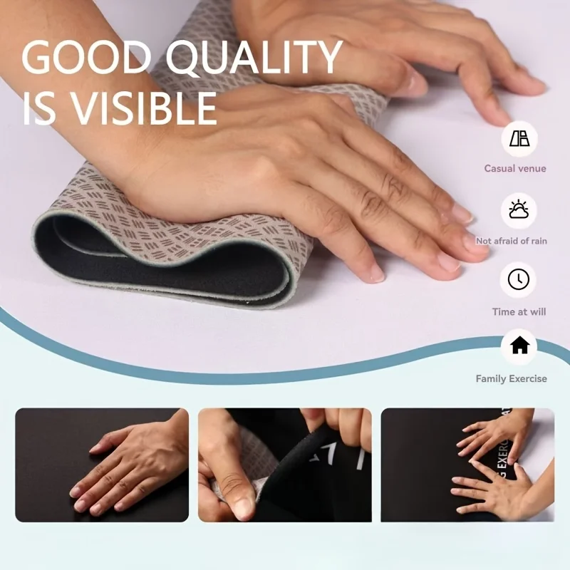 Tapete Antideslizante y Absorbente de Impactos para Máquina de Ejercicios - Hecho de Material PU, Silicona Antideslizante, Fácil de Mantener