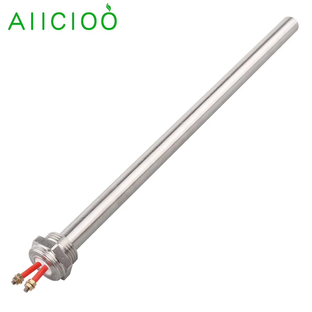 AIICIOO 220V Cartridge Heater AC Immersion Resistance for Water Heater Electric Tubular Pipe 1 inch Heating Element 4000w SUS304