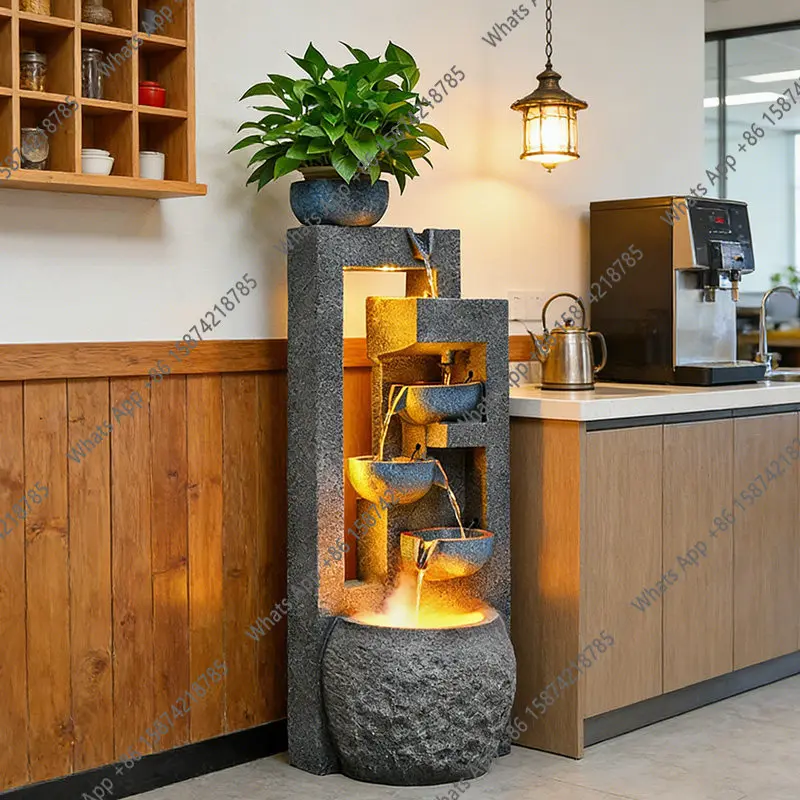 Modern new Chinese-style flowing water ornament porch office circulating water fountain lucky decorative gifts