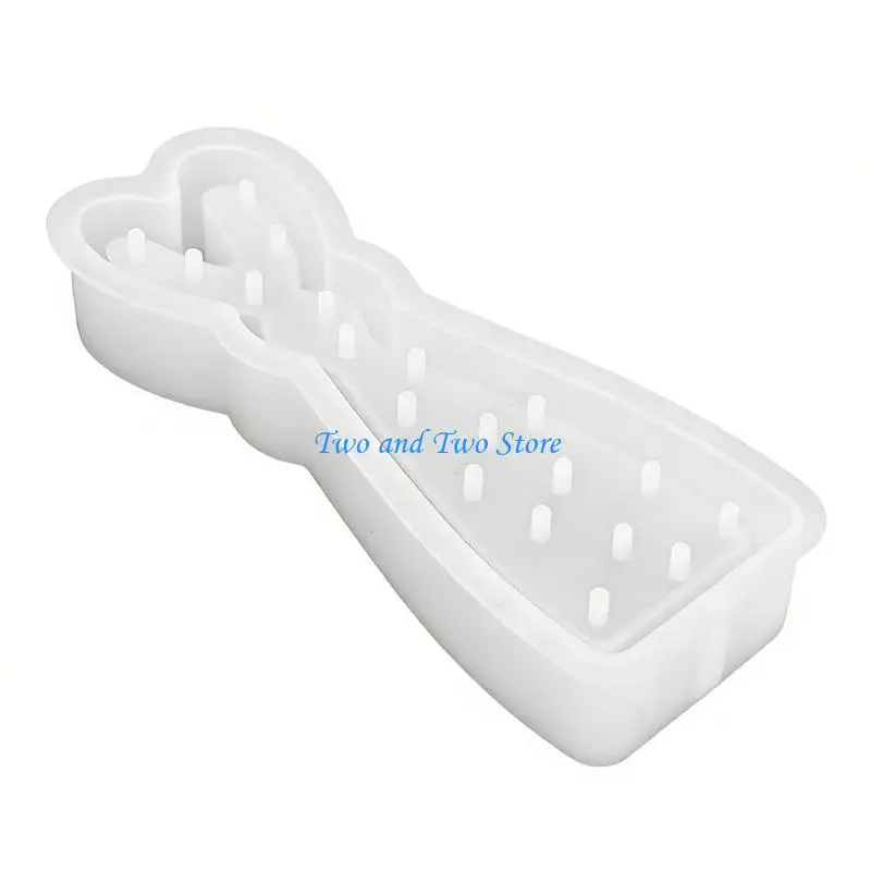 HX6F Versatile Rabbits Silicone Mould With Stripe Dot Pattern For Candle And Soap Making